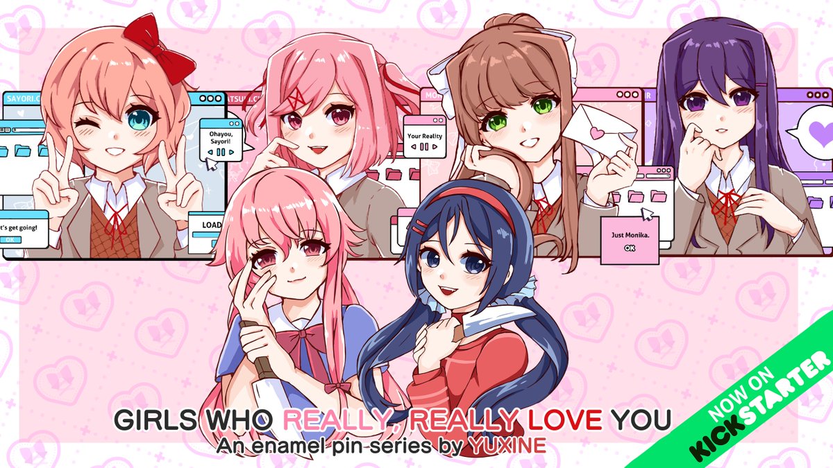 Yuuxine's tweet image. Kick-starter for the enamel pin project "Girls Who Really, Really Love You" is now running! 💌
kck.st/4eDEyM6