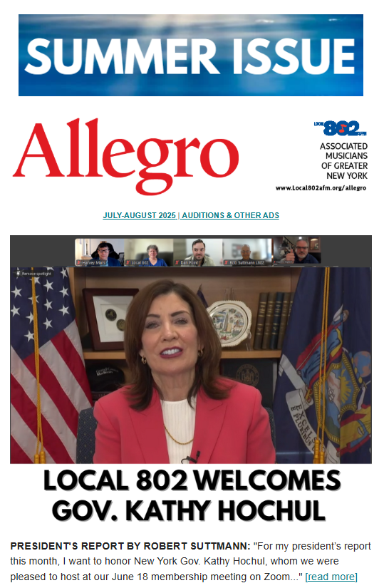 Local_802_AFM's tweet image. #Local802 recently welcomed @GovKathyHochul to our union membership meeting! mailchi.mp/local802afm/al… @The_AFM @CentralLaborNYC @NYSAFLCIO