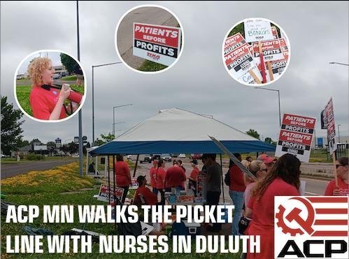 ACP_Minnesota's tweet image. This Tuesday ACP MN came out to show support to the nurses strike in Duluth, MN.
During our picket we had several conversations with nurses. Its not just the pay and the uncertainty; training is not preparing new nurses for the field or creating the conditions for retention.…
