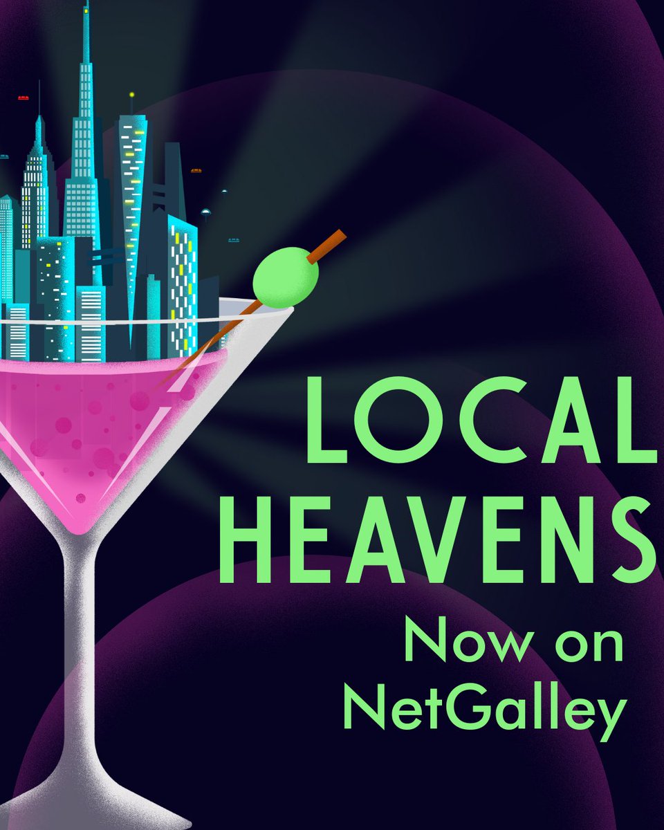 ZaffreBooks's tweet image. For all of our ebook fans out there, we're so pleased to announce that Local Heavens, our deliciously dystopian, cyberpunk-Gatsby, speculative queer romance, is now available to request on @netgalley. Cheers 🍸