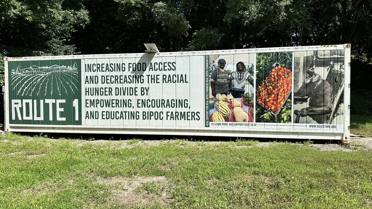 ACBaileyMN's tweet image. Commissioner Petersen, Assistant Commissioner Bailey and MDA staff went to visit Marcus Carpenter in Loretto Minnesota freight container for Route 1.