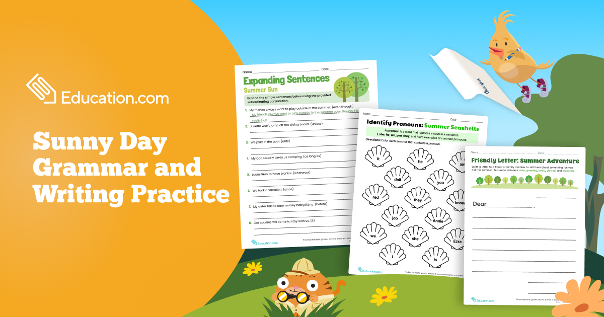 Send summer brain drain packing! ☀️✈️ From expanded sentences and pronoun practice to sending letters, these worksheets are the perfect way to keep writing and grammar skills strong over break.

1: bit.ly/44eNGU4 
2: bit.ly/44p4qrT 
3: bit.ly/46r4hW1