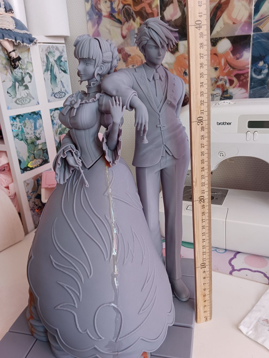 Azuminkun's tweet photo. I still have a lot of sanding to do to make the seam lines invisible on the dress, but I couldn't resist putting them together even if it's still very rough because there's no pin or anything.
They're beautiful 🥹❤️ https://t.co/te6Upm5vX5