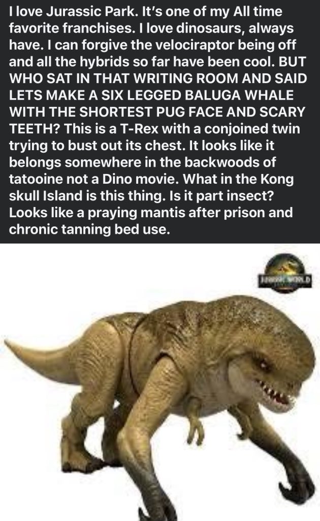 I’m so disappointed in this creation Ingen is just going crazy at this point.