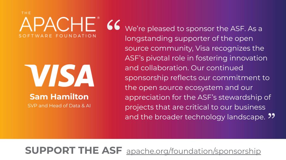 TheASF's tweet image. Sponsorship support enables the ASF to continue to develop, shepherd, and incubate hundreds of open source projects and their communities in a trusted, vendor-neutral environment. 

Learn how sponsor generosity helps the #opensource community-at-large: buff.ly/ZPmlfUe