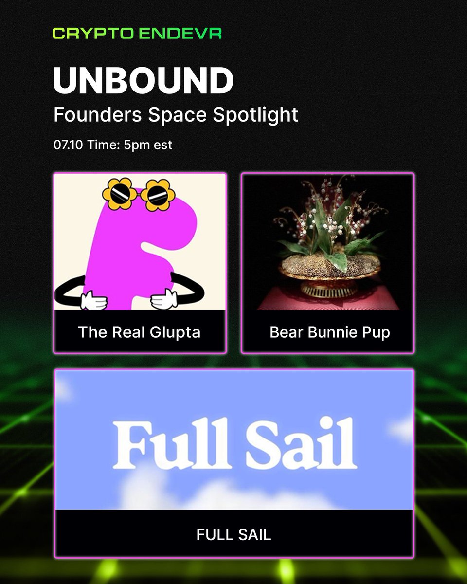 MikeNielsen (@havenmediaco) on Twitter photo 🚨 Founders Space Spotlight by
<a href="/CryptoEndevr/">CRYPTO ENDEVR</a>
BIG one this week. We’re sitting down with
🎙️ Glupta & Bonnie Founders of @Fullsail_xyz ⛵️
Building one of the best projects in the Sui ecosystem, aims to become the most capital efficient DEX in all of Web3.
We’re diving into 🚨 Founders Space Spotlight by
<a href="/CryptoEndevr/">CRYPTO ENDEVR</a>
BIG one this week. We’re sitting down with
🎙️ Glupta & Bonnie Founders of @Fullsail_xyz ⛵️
Building one of the best projects in the Sui ecosystem, aims to become the most capital efficient DEX in all of Web3.
We’re diving into