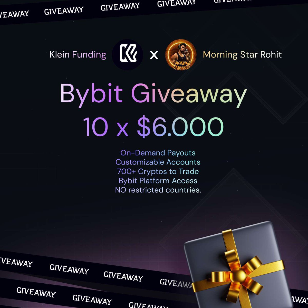 Rohit Kumar (@mstarrohit) on Twitter photo 💰10 x $6000 Funded Account💰
1️⃣ Sign Up (Mandatory) - kleinfunding.com/ref/2573
2️⃣ Follow - <a href="/MSTARROHIT/">Rohit Kumar</a> & <a href="/KleinFunding/">Klein Funding</a>
3️⃣ Like, Comment & Retweet 💰10 x $6000 Funded Account💰
1️⃣ Sign Up (Mandatory) - kleinfunding.com/ref/2573
2️⃣ Follow - <a href="/MSTARROHIT/">Rohit Kumar</a> & <a href="/KleinFunding/">Klein Funding</a>
3️⃣ Like, Comment & Retweet