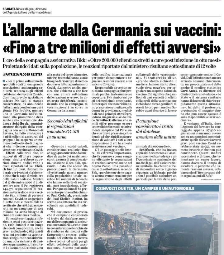 Prima o poi aprirete gli occhi..Intanto poco per volta lo stanno tirando fuori.