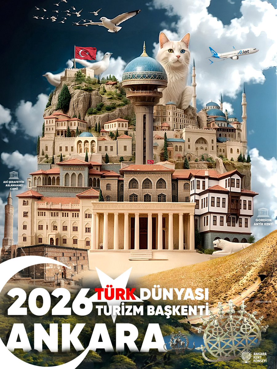 Türk dünyası 2026 kültür tacını Ankara’ya taktı… 

Ruhuyla, tarihiyle, kültürüyle bu unvan Başkent Ankara’mıza çok yakıştı…

Anadolu’nun kalbinde yükselen kadim başkent Ankara’nın, 2026 yılı için “Türk Dünyası Turizm Başkenti” olarak ilan edilmesinden büyük bir gurur ve