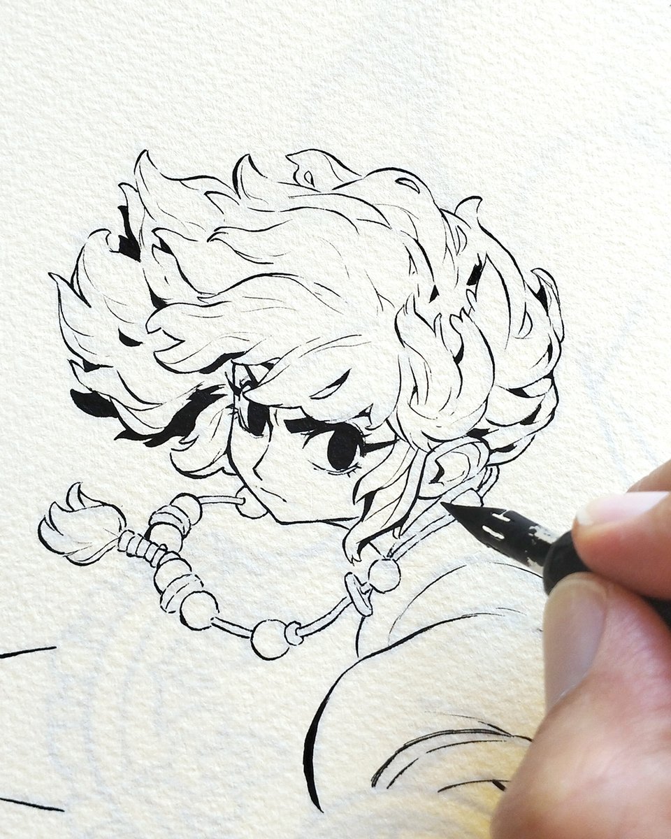 Mosqi's tweet image. inking in progress