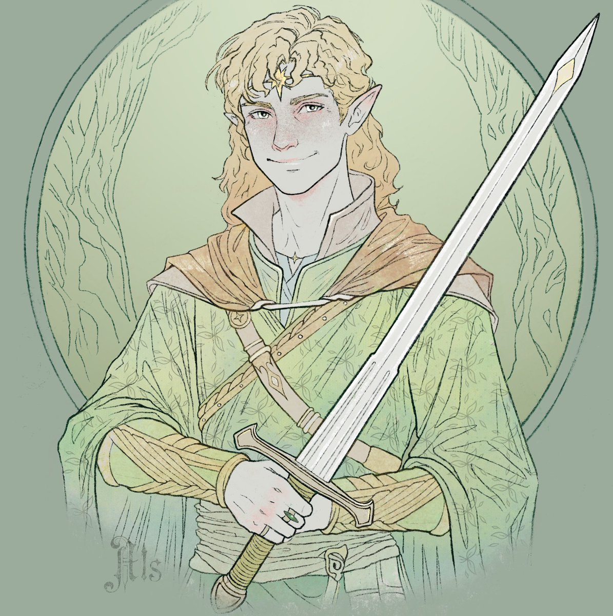 🌿 Молоденький Келегорм 

Природа настолько очистилась, что на этом аккаунте снова рисуют эльфов