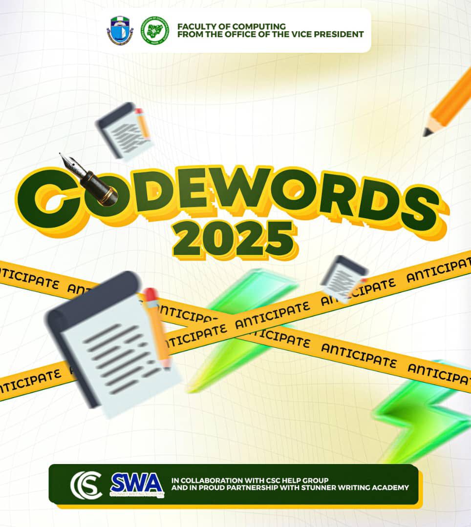 itdept_uniport's tweet photo. Hey Techies 👋🏾 
"CODEWORDS 2025" is an essay competition where your ideas can shape the future of learning in Nigeria.

📌 Topic: The Role of Technology in Improving Quality Education in Nigeria

Registration ends: July 19th
Register: https://t.co/DwA0MFMCAr

#itdept_uniport https://t.co/mcgb5SGyFE