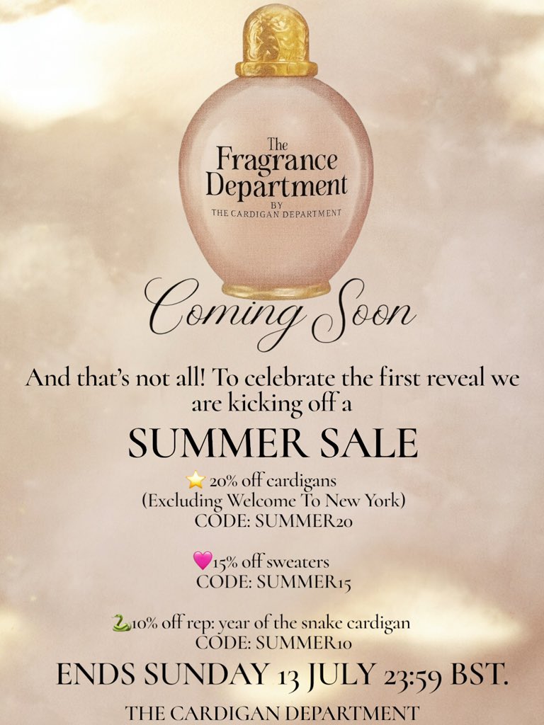 We’ve been working on something in secret for a long time here’s a first exclusive look 👀 and to celebrate the summer sale is live now! 

thecardigandepartment.com
