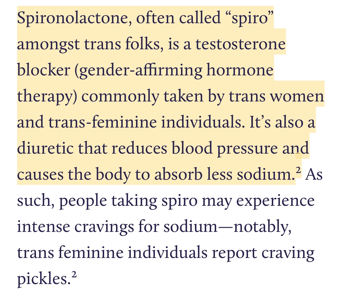 okay.. but I don’t take spiro because I have no testosterone production and I still crave pickles😭