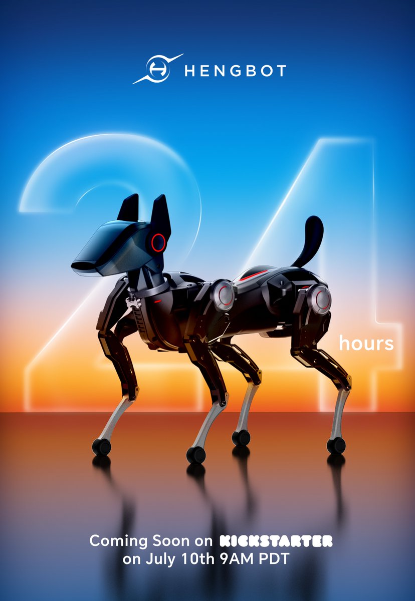 Hengbot_Sirius's tweet photo. See you in 24 hours. Let’s make history together🚀!
24-Hour Countdown: Sirius Lands on Kickstarter Tomorrow.
#hengbot #kickstarter #airobotdog #robots https://t.co/9LQkR3p09Q