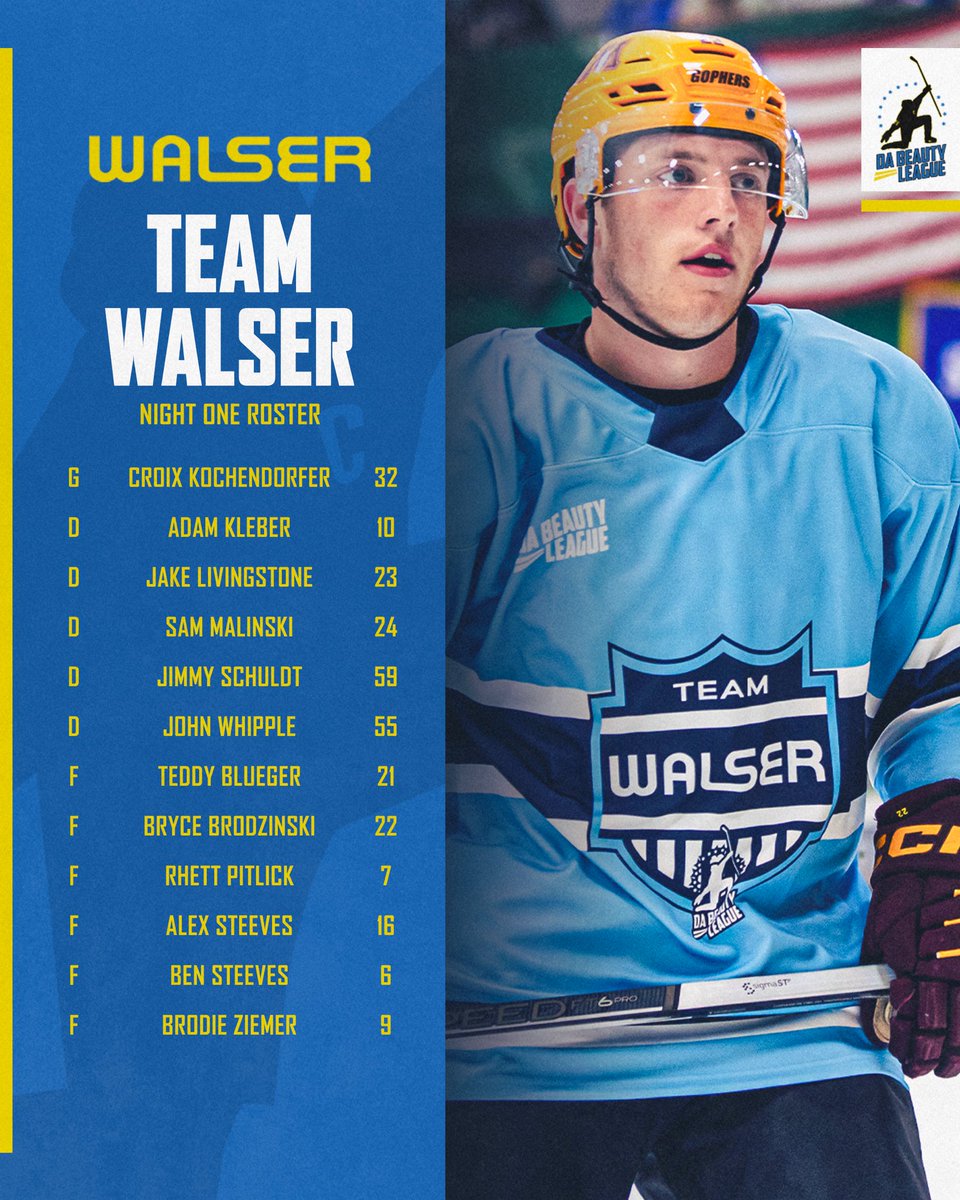 The Night 1 men’s rosters are locked in 🔒

Game 1: TRIA vs. Walser