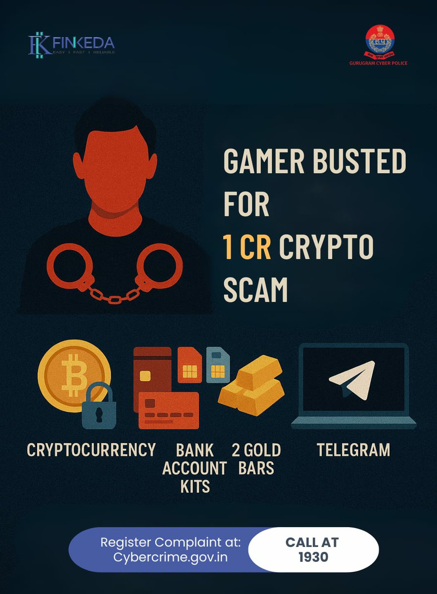 Scam files: A 20-year-old gamer from Sector 82, Gurugram, was arrested for  running a pan-India cybercrime network linked to Chinese gangs. He  laundered stolen money via cryptocurrency. 1/5