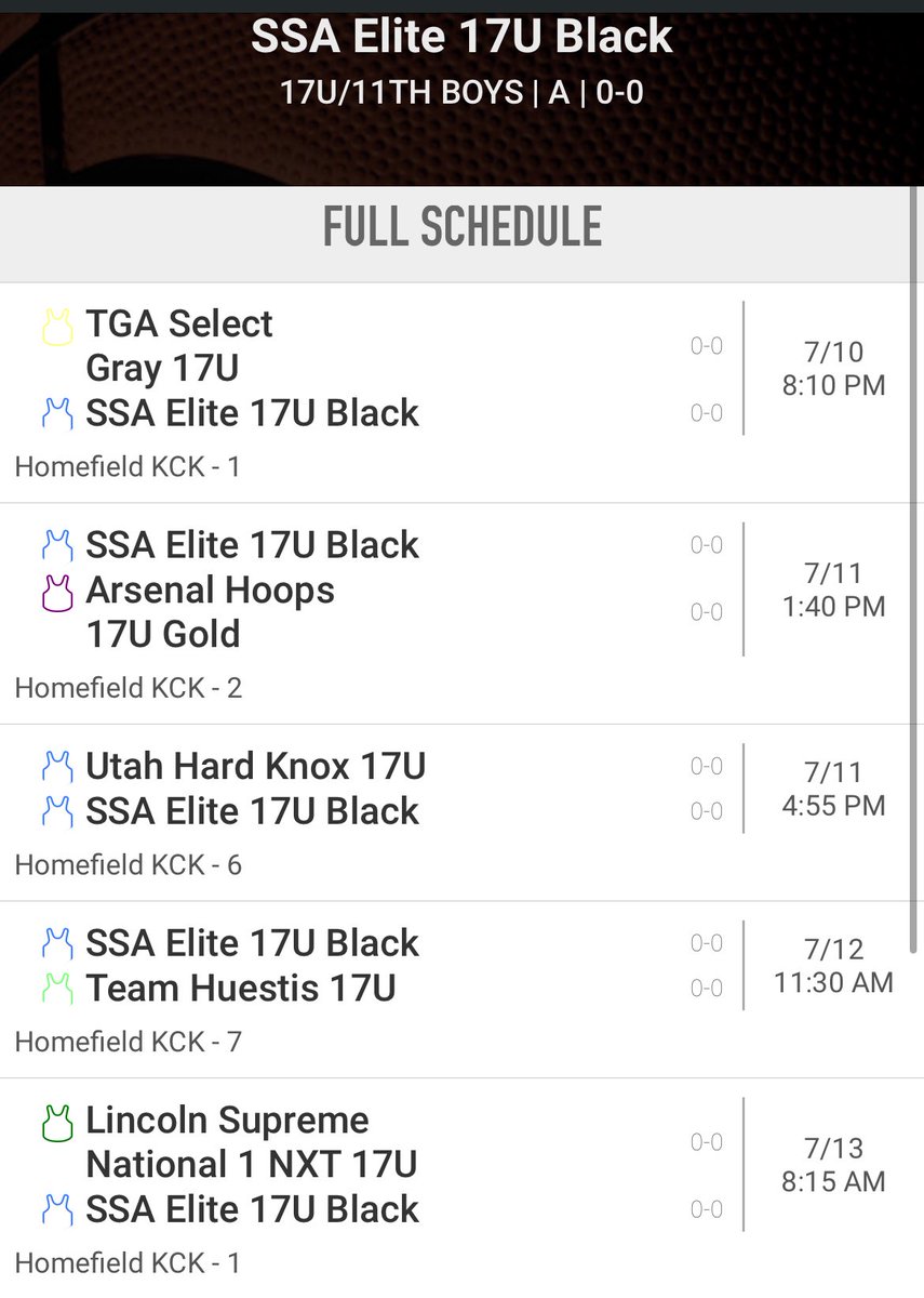 SSA Elite 17U Black Schedule and Roster for the <a href="/RL_Hoops/">RecruitLook Hoops</a> KC Live

<a href="/GPopik/">Gavin Popik</a> G ‘26
<a href="/HuestonS1073/">Hueston Saunders</a> W ‘26
<a href="/autry_lovell/">Lovell Autry</a> PG ‘26
<a href="/JordanJones2026/">Jordan Jones</a> G ‘26
<a href="/DeVaderBen/">Ben DeVader</a> G ‘26
<a href="/john_hoytal/">John Hoytal</a> W ‘26
<a href="/Braylon_Meyn/">Braylon Meyn</a> W ‘26
<a href="/Jyrius07L/">JJ Lee</a> C ‘25

<a href="/CoachTreal2/">Coach Treal Holland II</a> 
<a href="/AYSABasketball/">AmericanYouthSportsAssociation (AYSA)</a>
