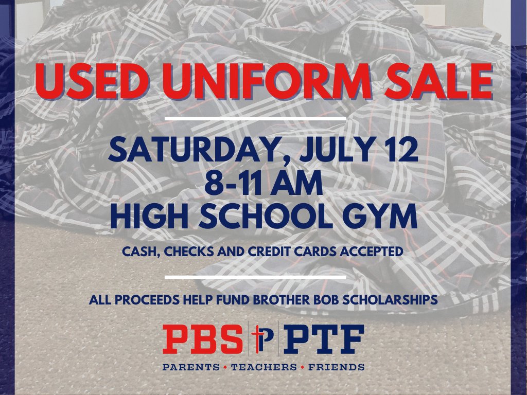 👕 Our Used Uniform Sale is this Saturday from 8AM–11AM!
Find gently used PBS uniforms at great prices ✅
📍Donation bins are still open at the White House, Early Childhood, and Admissions Office.
#ParkviewBaptist #PBSUniformSale #BacktoSchool #PBSCommunity