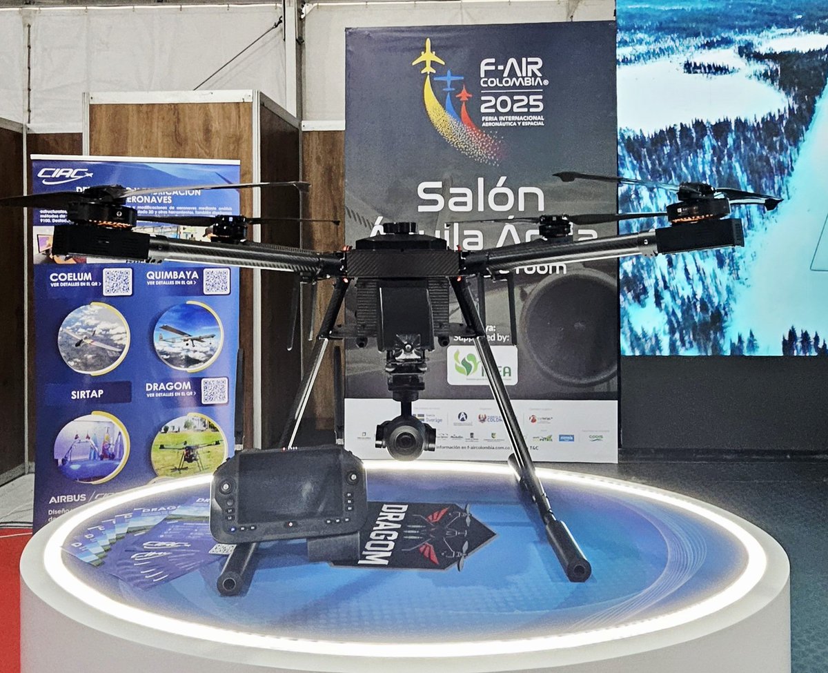 Erich Saumeth Cadavid (@erichsaumeth) on Twitter photo =<a href="/Infodefensa/">Infodefensa</a> En #fair2025 el nuevo dron de combate colombiano <a href="/CIAC_/">CIAC</a> DRAGOM
<a href="/FuerzaAereaCol/">Fuerza Aeroespacial Colombiana</a> =<a href="/Infodefensa/">Infodefensa</a> En #fair2025 el nuevo dron de combate colombiano <a href="/CIAC_/">CIAC</a> DRAGOM
<a href="/FuerzaAereaCol/">Fuerza Aeroespacial Colombiana</a>
