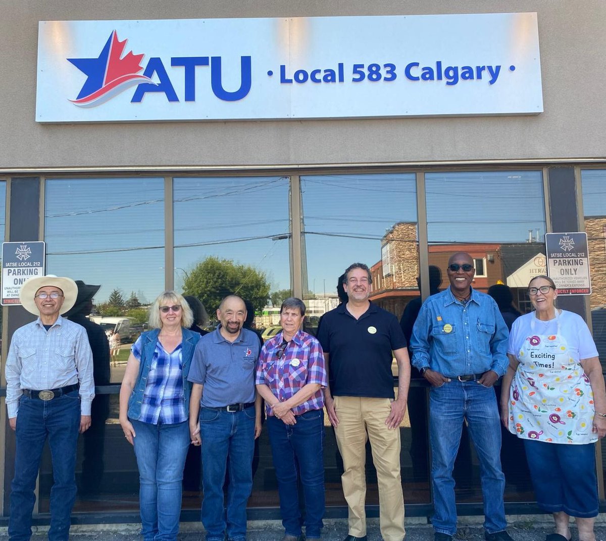 ABFedLabour's tweet image. Gil joins ATU members at the open house for their new building, hosted during the Stampede in Calgary!