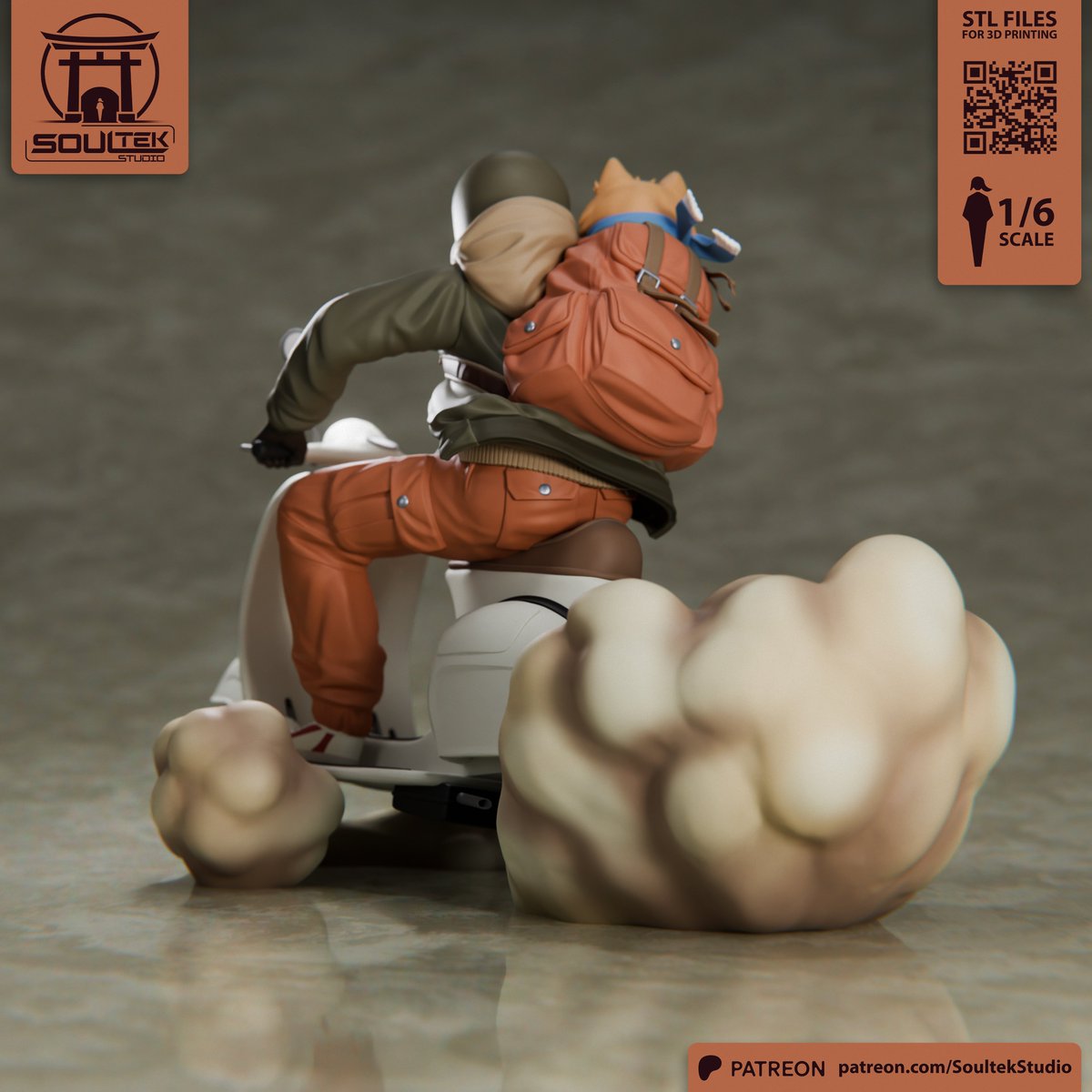 SoultekStudio's tweet photo. 🛵 Haru And Mochi - Enjoying An Autumn Ride 🛵

Here’s a look at the figurine from all angles along with close ups to see all the little details. I really loved sculpting Mochi in particular!

Welcome Pack Figurine 2/3
(1/2)
#figurine #anime #moots #oc #artmoots https://t.co/JQRGyeEvo9