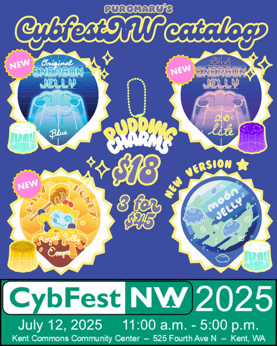 Puromarudoodles's tweet image. That time of year again where I drop by my local Transformer Con. Proudly debuting these energon jellies this Saturday! Numbers are limited so get them before they're gone!
Thanks to @margalita_go for helping me make these a reality!✨✨✨