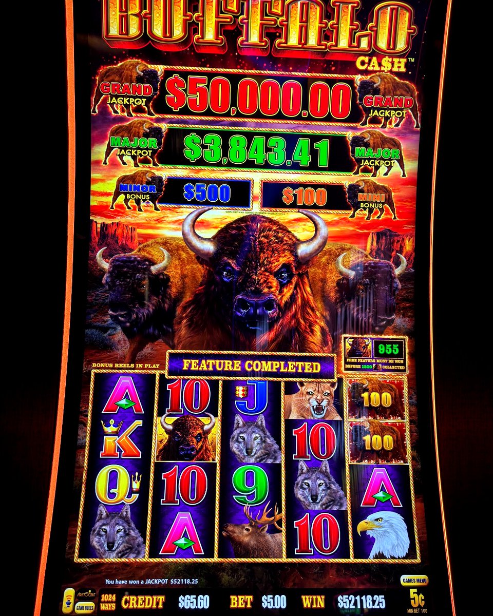 ⚠️ $52,118.25 #JACKPOT ⚠️
#BuffaloCash
Gambling problem? Call 1-800-Gambler