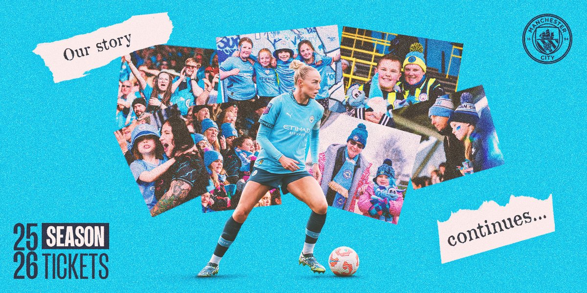 📢 Don’t miss your chance to be part of Manchester City Women's 2025/26 season! 💙

Season Ticket Renewals are open until 1pm on July 17th
Lock in your seat today 👉 mancity.com/account