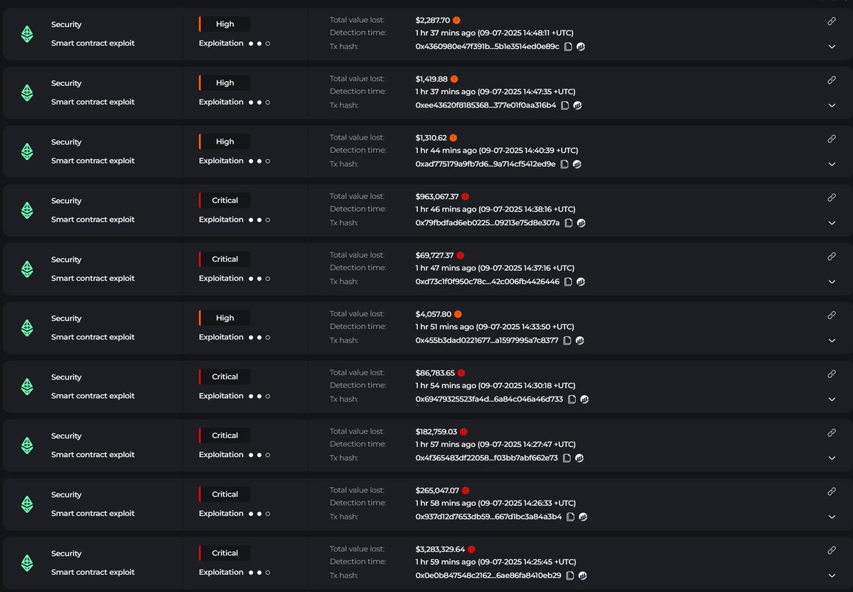 CyversAlerts's tweet image. 🚨ALERT🚨Our system has detected suspicious transactions totaling around $4M involving #ZKSpace.
🔻 The official X account @ZKSpaceOfficial is currently suspended.
An address funded via @TornadoCash on #BNB Chain executed several transactions targeting the ZKSpace proxy…