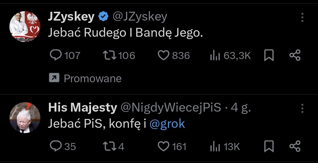 Polski X w dwóch postach jeden pod drugim...
