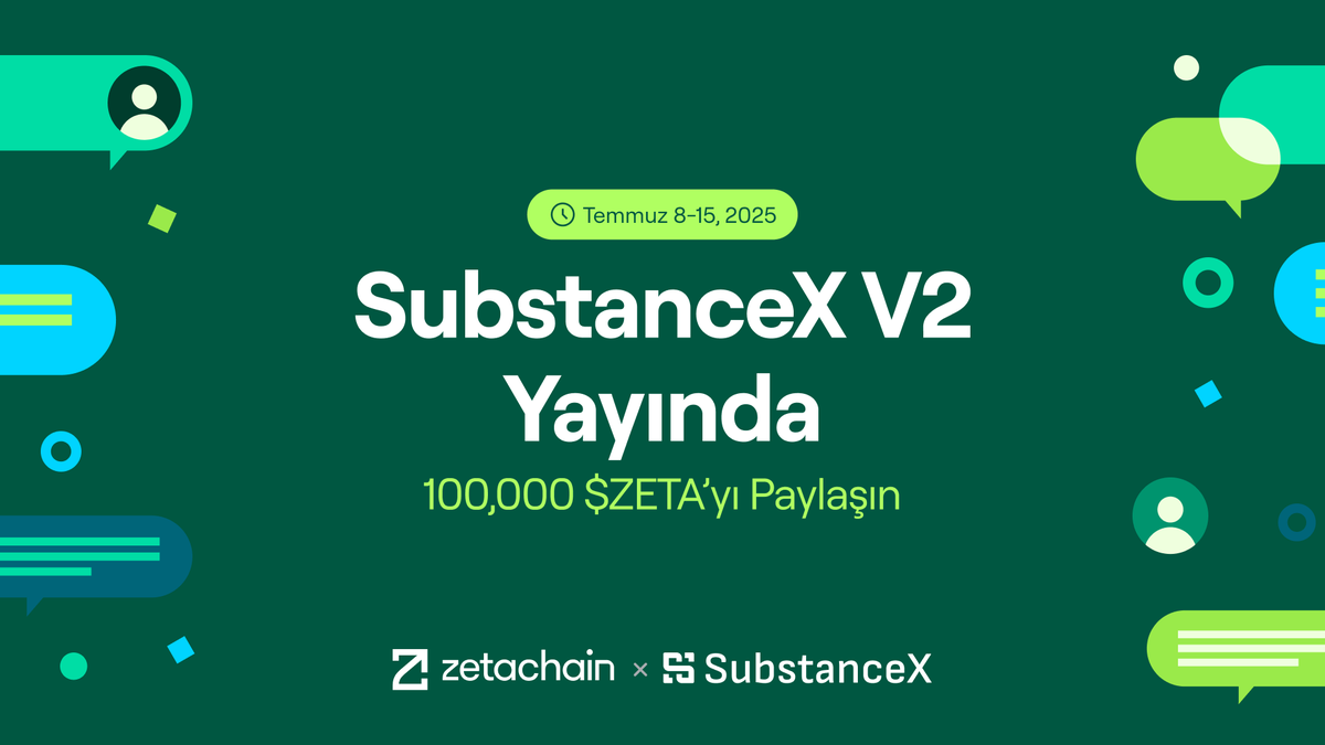ZetaChainTR's tweet photo. SubstanceX V2 artık Universal Blockchain'de! 🚀
@SubstanceX_'a $ZETA yatır, lansman kampanyasına katıl ve 100.000 $ZETA ödülünden payını kap!
👀 Yakında: Yerel $BTC marj işlemleri geliyor!
#ZetaChain #UniversalBlockchain #Crypto https://t.co/b65mcOsS9U