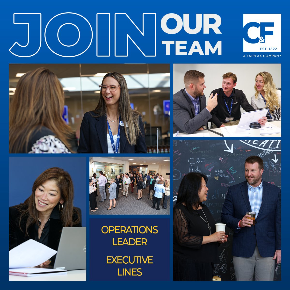 🌟 We're Hiring! Join C&amp;F as an Operations Leader – Executive Lines 🌟

We're looking for an enthusiastic Operations Leader to join our Executive Lines team at Crum &amp; Forster. If you're passionate about inspiring teams, driving innovation, and being a key part of our growth, we