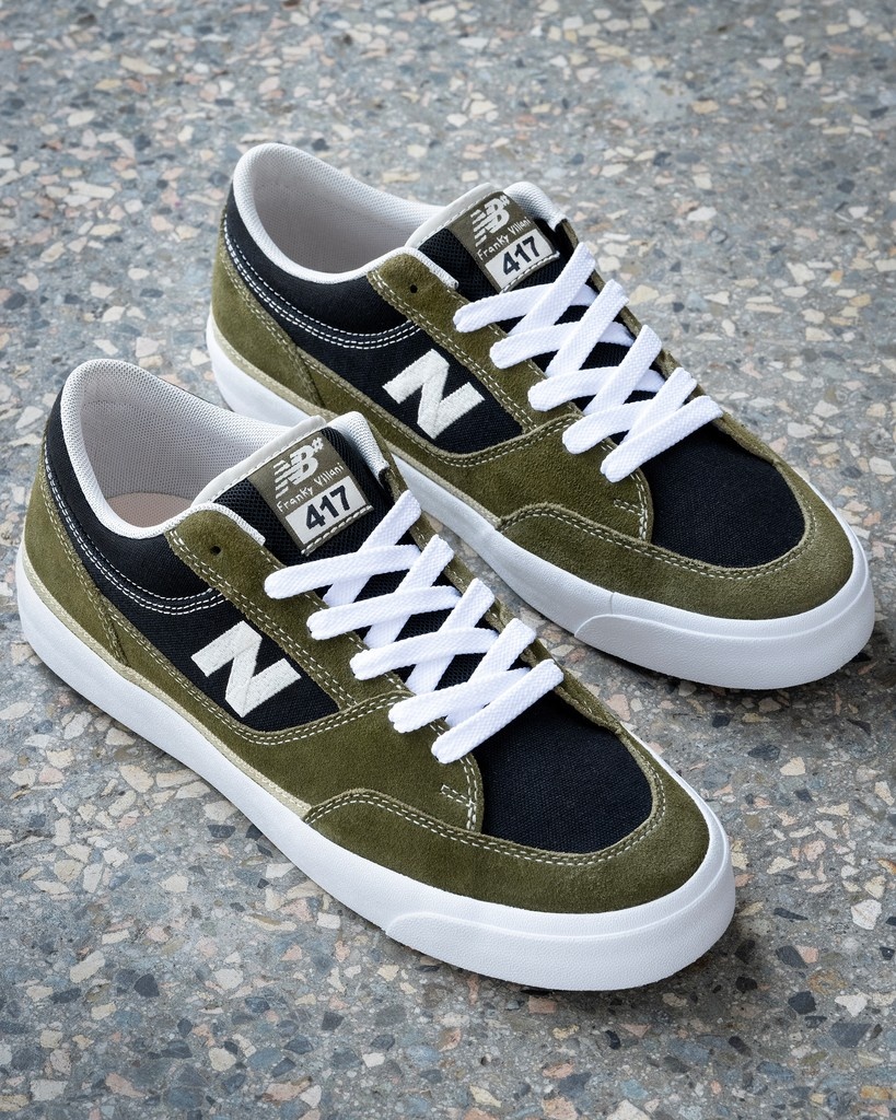 The 417 by Franky Villani.
Vulcanized skate shoe, with herringbone outsole, triple layer reinforcement, and an Abzorb insole for comfort.⁠
newbalance.com/pd/nb-numeric-…
