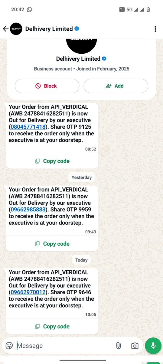 AkkiLfc07's tweet photo. Absolutely appalling experience with #Delhivery 📦😡 3 days of "out for delivery" messages 
3 days of failed attempts to reach the recipient (me!)
What's going on, @Delhivery? 🚨 Can someone please look into this and provide a resolution? 🙏 #DelhiveryFailed #CustomerServiceFail https://t.co/8qiu8uxmMQ