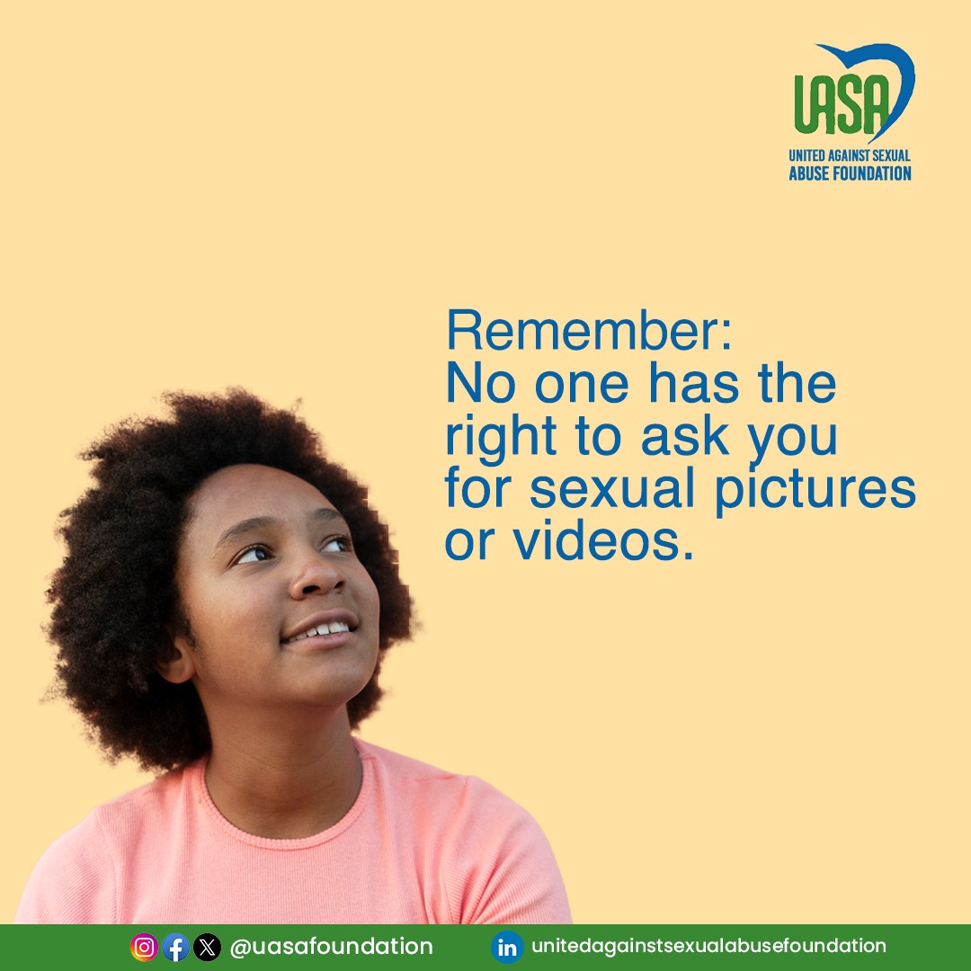 Teens look in control, but they’re still vulnerable.

Online predators know how to exploit trust.

🚫 That private pic? One screenshot = lasting regret.

✅ Teach teens to say “No.”

✅ Real love = respect + boundaries.

#safeteensonline #DigitalSafety #UASA #JulyCampaign