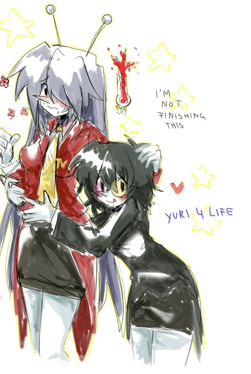 Idk how i should caption my yuri slop #spamtenna