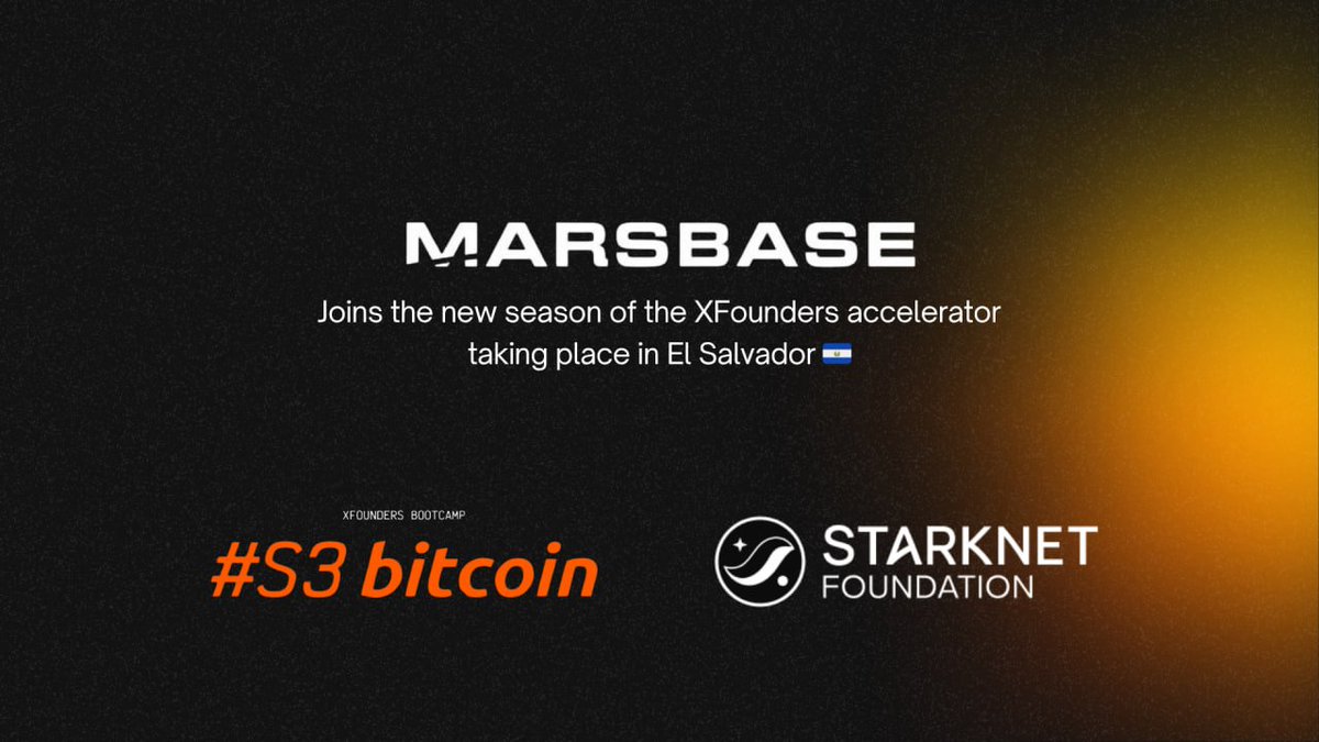 MARSBASE | Liquidity and yield protocol (@marsbaseio) on Twitter photo 🚀 Marsbase is once again joining the <a href="/XFounders_camp/">XFounders Bootcamp & Startup Reality</a> Bootcamp!
We’re eager to showcase updates to our platform for tokenizing capital markets and explore how it can bring value to Bitcoin and <a href="/Starknet/">Starknet 🐺🐱</a> ecosystems.
See you in the new season of The Startup Warriors show! 💪 🚀 Marsbase is once again joining the <a href="/XFounders_camp/">XFounders Bootcamp & Startup Reality</a> Bootcamp!
We’re eager to showcase updates to our platform for tokenizing capital markets and explore how it can bring value to Bitcoin and <a href="/Starknet/">Starknet 🐺🐱</a> ecosystems.
See you in the new season of The Startup Warriors show! 💪