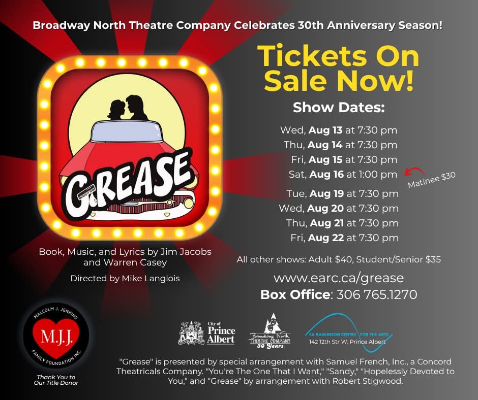 📣 Broadway North Theatre Company is doing "GREASE" the Musical this summer for their grand 30th Anniversary production and I have the privilege of getting to play the lovely SANDY! 💃🏼🕺🏼

🎟️ Get your tickets TODAY at EARC.ca/Grease - don't wait until it's too late!