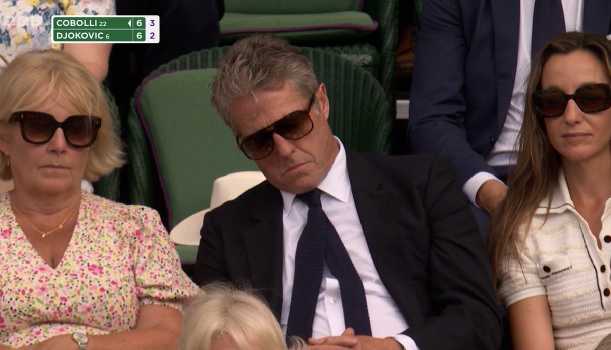 BritsandBlobs's tweet image. Hugh Grant being asleep behind Queen Camilla at the Djokovic match

#Wimbledon