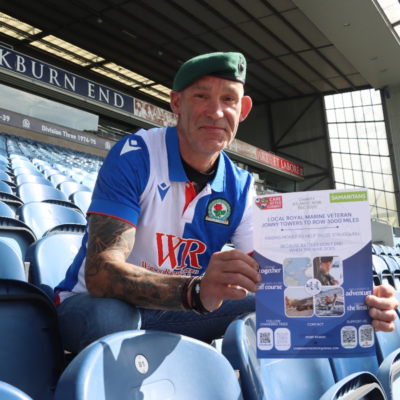 Rovers's tweet photo. 🚣‍♂️ Life-long #Rovers supporter Jonathan Towers is set to take on an epic challenge to row 3,200 miles across the Atlantic Ocean, to raise vital funds for two charities close to his heart: 
@CareafterCombat and @samaritans 👏

Find out how you can donate by clicking below ⬇️

🔵⚪️