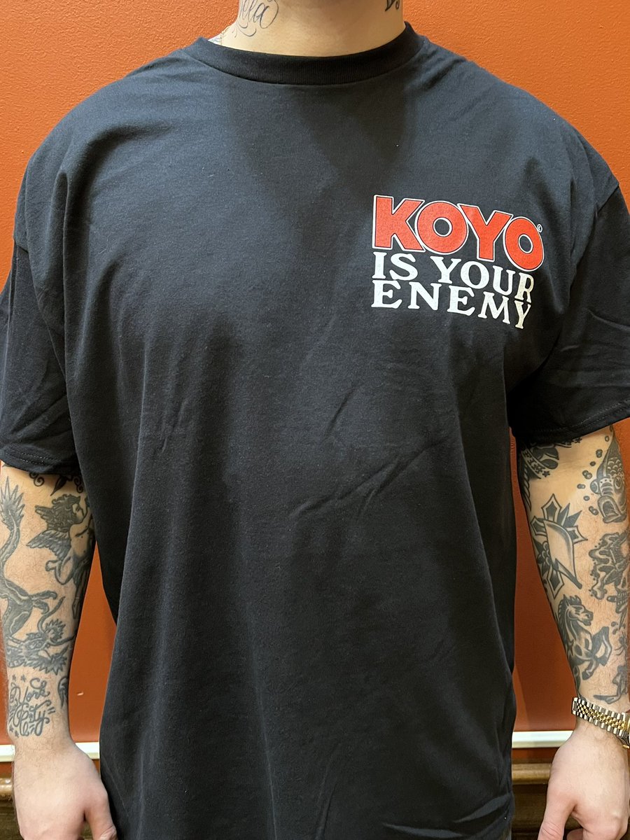 koyolihc's tweet image. Summer webstore drop is live. “Is your enemy” tee is a limited tour leftover while supplies last. 
shopkoyo.com