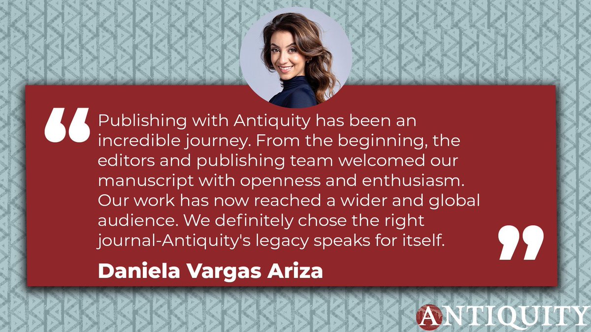 AntiquityJ's tweet image. Send us your #archaeology!

Daniela Vargas Ariza writes about her recent publishing experience in Antiquity, with her #ProjectGallery on coins from a Caribbean shipwreck.

Read &apos;The cobs in the archaeological context of the San José Galleon shipwreck&apos; 🆓 doi.org/10.15184/aqy.2…