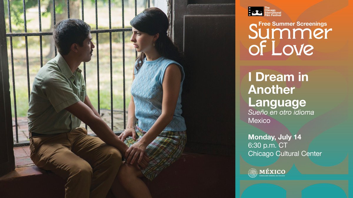 ConsulMexCho's tweet photo. ¡Ya es mañana! 🎬El cine 🇲🇽 estará presente en el #SummerScreenings con la proyección de "Sueño en otro idioma", del director Ernesto Contreras.
🗓️ Acompáñenos este 14 de julio, a las 6:30 pm. En el Chicago Cultural Center. ¡Es gratis!
🎟️Más información: https://t.co/dUGliuXyR3 https://t.co/vHystBgcsM