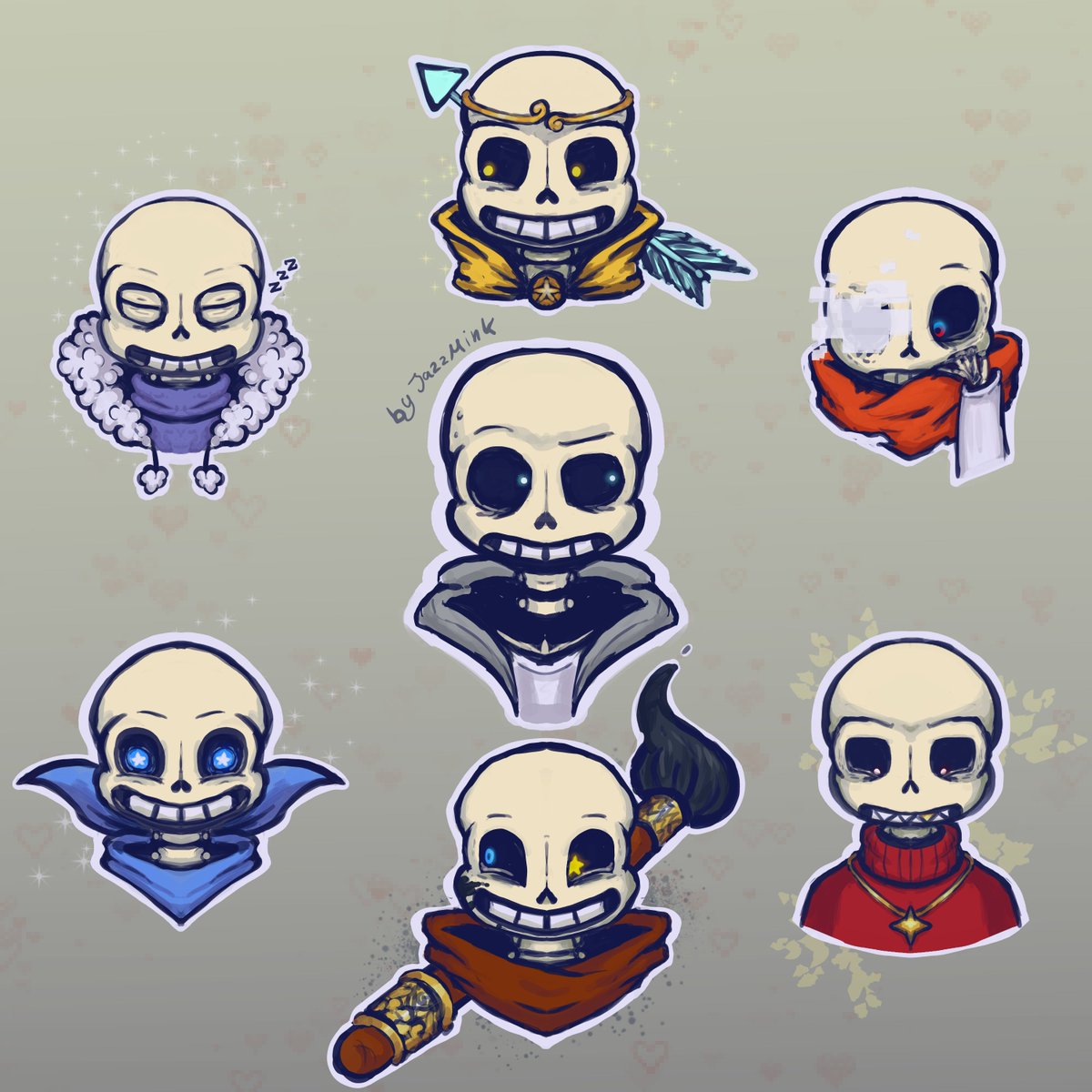 Jazz_M_Ink's tweet photo. #undertaleAU絵描きさんと繋がりたい : The Sans´es Collections
it started with  exploring some designs on reddid ^^ 
now i have a bunch of sanses Ö-Ö...
#undertale #UTMV #underfell #horrortale #errorsans #underswap #NightmareSans #fatalerror #underverse
#outertale #inksans https://t.co/dmqwhTCiPl