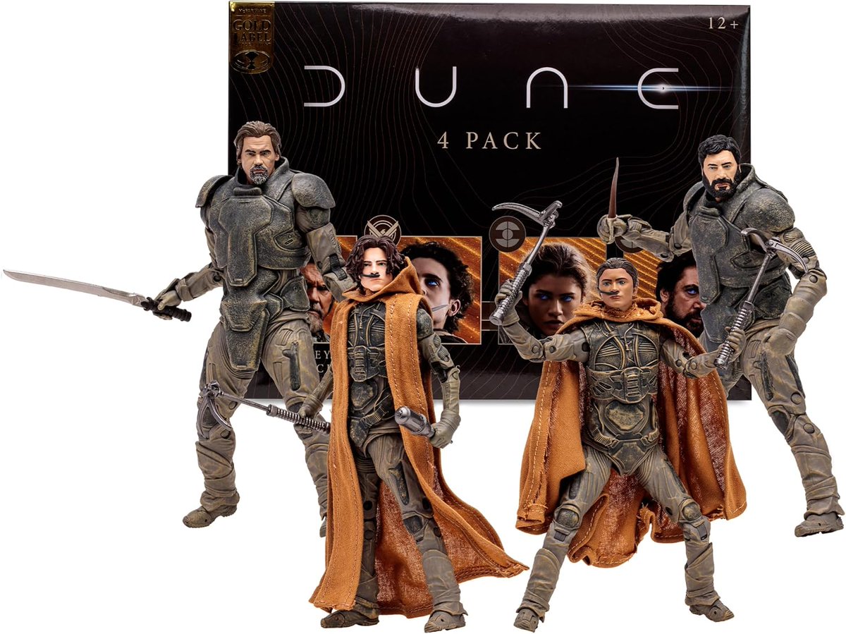 SecretsOfDune's tweet image. DUNE Prime Day Deal SALE:
57%0FF Dune: Part Two McFarlane Toys - 4-pack, Gold Label, Amazon Exclusive
25%OFF Dune: War for Arrakis Board Game and more!
All the best deals here: amzn.to/4fWOoZM