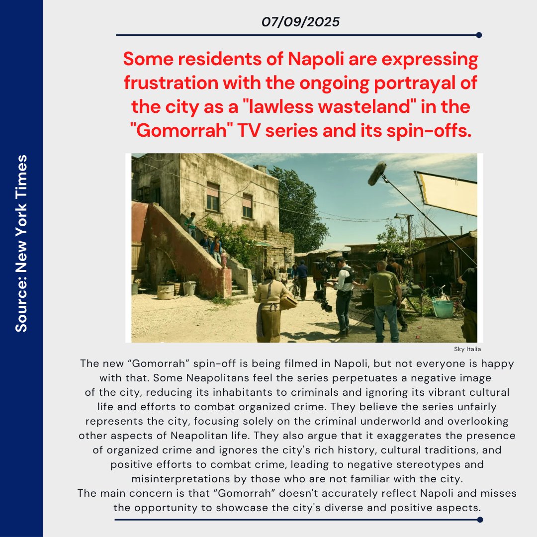 Not just "malavita." Neapolitans want the portrayal of their city to be more balanced, showcasing its complexities and acknowledging the positive aspects of life in Napoli.
#italianstories #gomorrahtheorigins