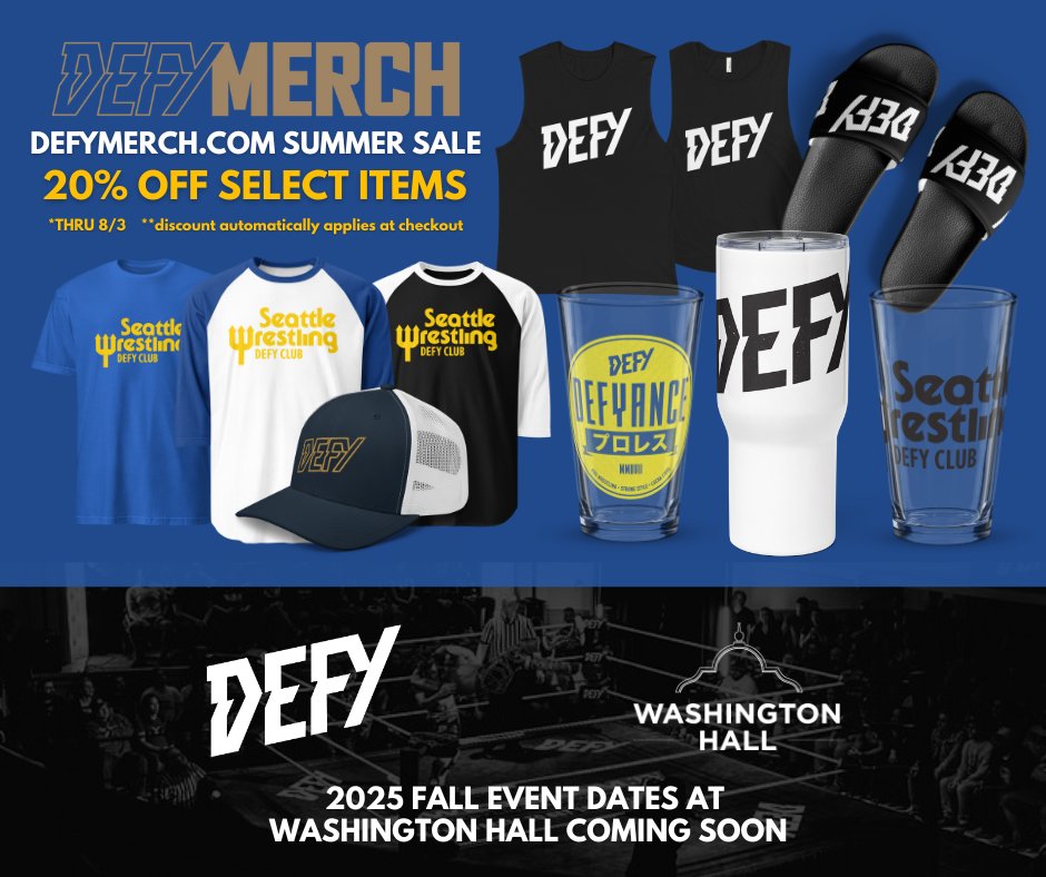 defyNW's tweet image. SUMMER SALE!

Get 20% Off Select items now at DefyMerch.com