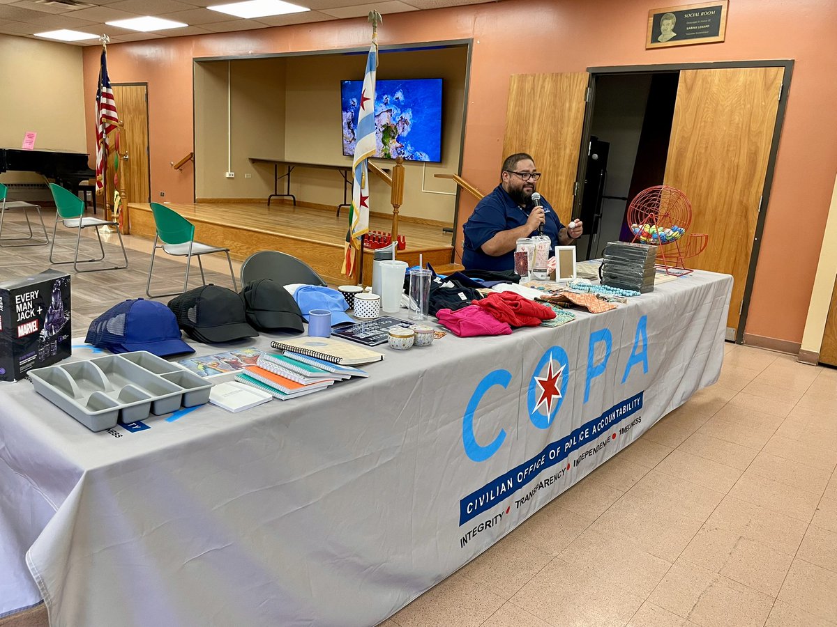 ChicagoCOPA's tweet image. Today COPA had a great time playing bingo with seniors at the @ChiFamSupport Southwest Regional Senior Center. There were lots of prizes given out as COPA gave information about how to file complaints & compliments towards CPD. #COPAInTheCommunity