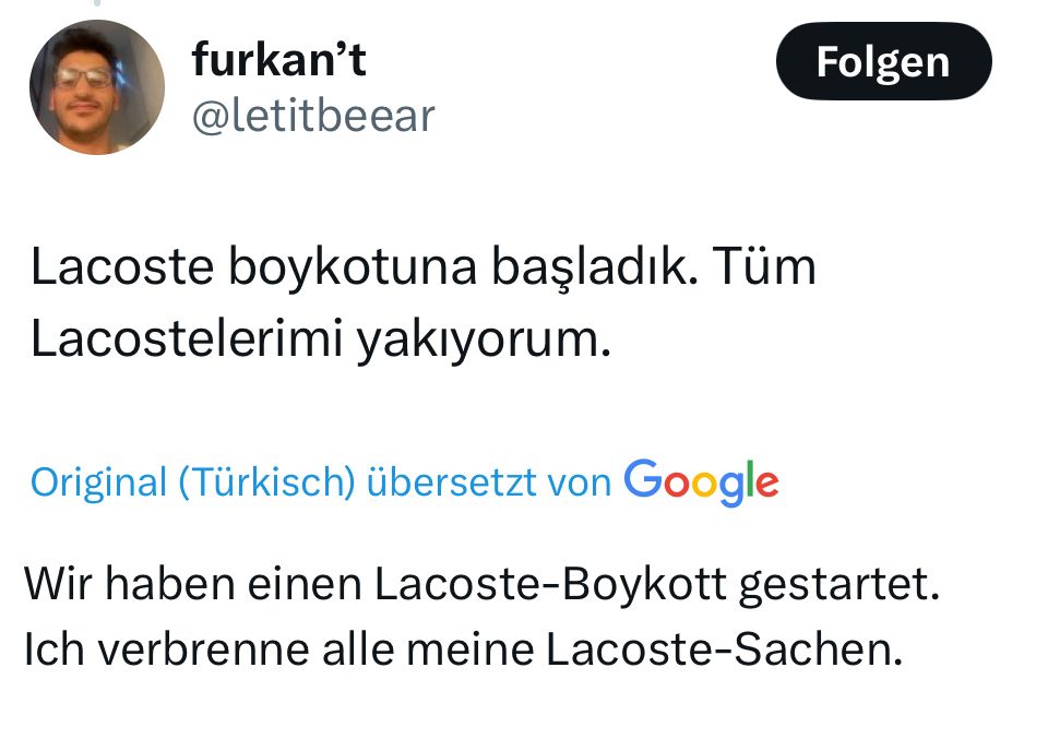 Hat nicht lange auf sich warten lassen